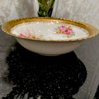 Antique Germany  Big Bowl With Roses And Gold Accent 10   