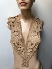 Huge Lot  Victorian Edwardian Irish Crochet Lace Trims  Point De Venise Collars 