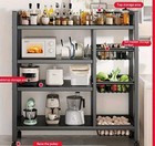 4 Tier Rolling Kitchen Storage Cart W  Baskets Utility Shelf Organizer Rack