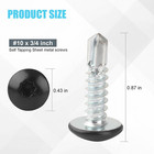 Enclosed Trailer Screws Self Tapping Black 100 Pack  10 X 3 4 Inch  
