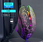 2 Wireless Usb Optical Mice Gaming Mouse 7 Color Led Backlit Rechargeable For Pc