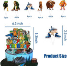 25pcs Italian Brainrot Cupcake Toppers tralalero Tralala Shark Cake Toppers Set