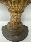 Antique Cast Iron Basket Of Flowers Door Stop 19th Century 16  Tall