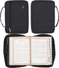 Christian Art Gifts Bible Cover For Men Women  Black  Xl  Zipper Pocket