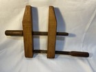 Vintage antique Solid Wood Wooden 10  Screw Clamp