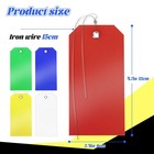 100 Pcs Plastic Tags With Wire 4 72 X 2 36 Inch  Red Yellow Blue Green White