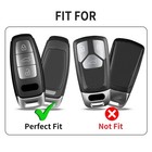 T-carbon Compatible With Audi Key Fob Cover Keychain carbon Silver Black 