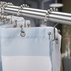 Shower Curtain Hooks Rings Rust Resistant Metal Double Glide Set Of 12 Nickel