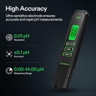 Vivosun Digital Ph Meter  0 01ph High Accuracy Pen Type Ph Tester For Hydroponic