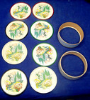 Set Of 8 Vintage Coasters By Eti