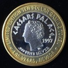 1997 Caesars Palace  10 Limited Edition Gaming Token  silver Strike 