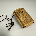 Vintage Japanese Style Wooden Inro Case Handcrafted Floral Bird Figure Design