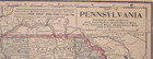 Antique 1904 Map   The State Of Pennsylvania  13x21 - 08