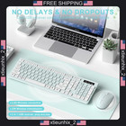 Wireless Keyboard And Mouse Combo Full Size Quiet Office Home Mint Green