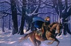 Horseman Winter Ride Horse Kids Art New Modern Russian Postcard