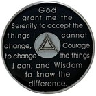 18 Months Aa Silver Color Plated Coin  Medallion  Recovery Chip  12 Step Token
