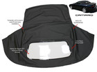 Fits Chevrolet Camaro 94-02 Convertible Soft Top   Plastic Window Blk Sailcloth