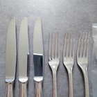 Christofle Perles 9pcs Flatware Silverplate Standard Knife Fork Spoon Excellent