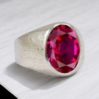 Ruby Oval Cut Gemstone With 925 Sterling Silver Ring For Men s  a99