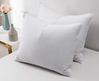 Natural Goose Down Feather Pair Hotel Pillows   Luxury  Side Or Back Sleepers