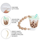 Baby Teething Toys Silicone Teether With Pacifier Clip Holder  3 Months 