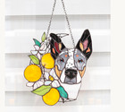 Custom Pet Portrait Stained Glass Suncatcher Dog Cat Personalized Gift
