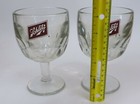 Vtg Schlitz Beer That Made Milwaukee Famous Heavy Glass Drinking Goblets