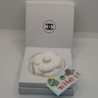 Chanel White Ceramic Camellia Aroma Stone Paperweight Set Of 2 Vip Novelty 6cm