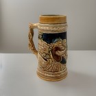 Vtg German Relief Beer Stein Bavarian Tavern Mug W German Proverb 7   