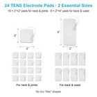 Domas 24 Pack 2x2 2x4 Tens Pads With Pad 2 X 2 Inch  2 X 4 White