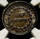 Ngc Ms-64 Rn 1863 Civil War Token Broas Brothers Pie Bakers F-630l-18a Red Brown