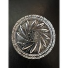 Set Of 5 Vintage Clear Glass Drink Coasters 3 5 Wide Pinwheel Design