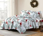 Holiday Cardinal Reversible Quilt Queen