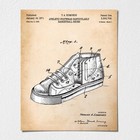 Basketball Wall Decor  Patent Basketball Shoes Poster Print  Ready To Hang No
