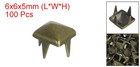 100 Pcs Pyramid Rivets For Clothing  6mm 4-jaw Square Rivets  Bronze
