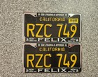 1963 Black California License Plates  1966 Validation Sticker  Dmv Clear  G
