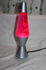 14 5-inch Silver Colored Base Lava Lamp With 14 5  Pink By The Original Lava