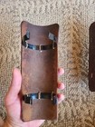Pair Of Vintage Hand Tooled Leather Archery Arm Guards Made By Montana Rancher