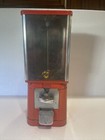 Vintage Oak Acorn Glass Globe 10 Cent Gumball Candy Nut Vending Machine W  Key