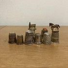 Silver Thimbles Bundle   Metal   Some Marked   Rare Collector s Lot X8 Total