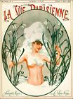 1928 La Vie Parisienne Sourire De Mars Nude Girl France French Travel Poster 