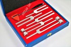 6 Tuning Fork Set Medical Chiropractic Physical Diagnostic Instruments-w hard Cs