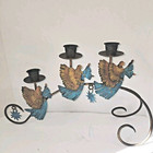 Brass Metal Scroll Angel Candelabra With Stars Holiday Christmas Vintage Rare