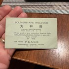 Vintage Fukuoka Japan Ww2 Soldiers Welcome Novelty Card Saloon Akadama Peace