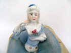 Antique Vintage Porcelain Half Doll Pincushion