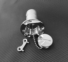 Polished Stainless Steel Flush Mount Gas Tank Fuel Filler Neck And Cap W key