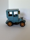 Vintage Japanese Bandai Tin Litho Model T Car Toy Blue Friction Sedan 6   