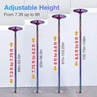 Professional Dancing Pole 45mm Solid Removable Static Spinning Stripper Pole
