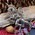 New Solid Pewter Unicorn Of Scotland Tartan Pin Large Scottish Fly Plaid Pin