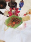 Vintage Hand Painted Pink Roses Nippon Hat Pin Holder With 9 Pins
